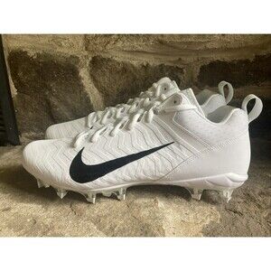 Nike Alpha Menace Pro Low Football Cleats White Black Men Size 13.5 CV6477-100